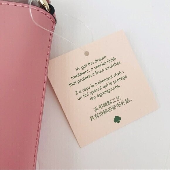 New! Kate Spade New York Ivy Street Amy Rose Lip Balm Pink Leather Crossbody Bag - Picture 9 of 10